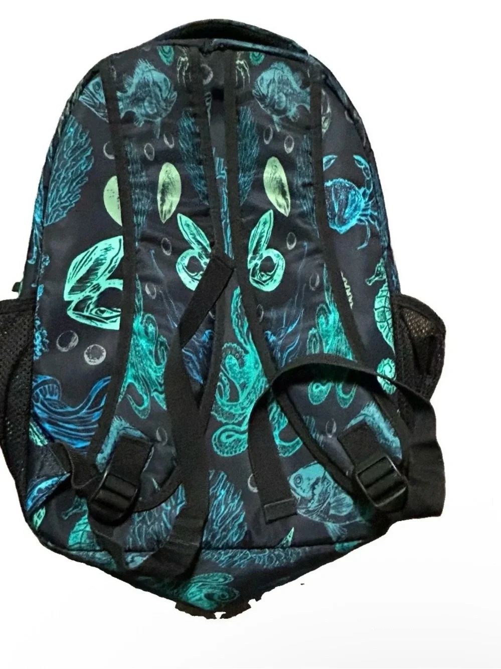 Back to School Backpack Marine Aquatic Ocean Side Pockets Front Pockets